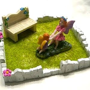 Fairy Garden set Miniature figures  ,bench, Fun decor
